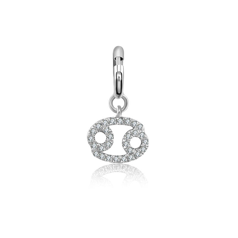 18k Gold Cancer Zodiac Sign Diamond Charms - Genevieve Collection