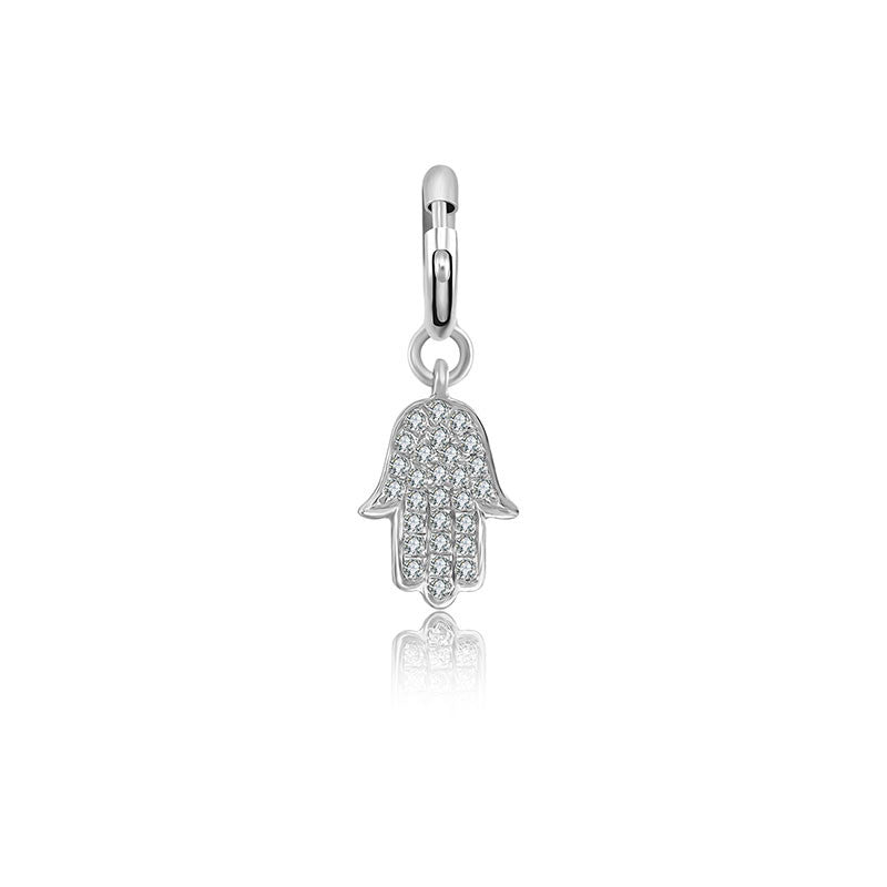 18k Gold Hand Shape Diamond Charms - Genevieve Collection