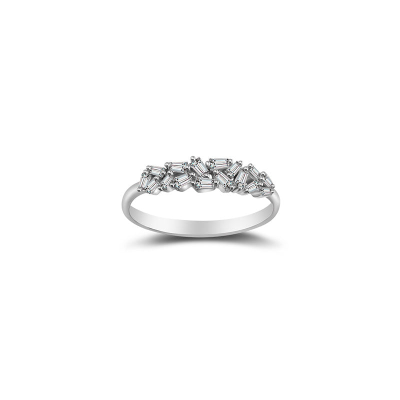 18k Gold Irregular Shape Diamond Ring - Genevieve Collection