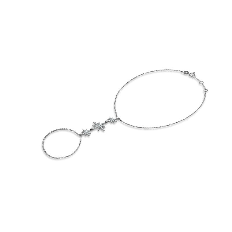 18k Gold Star Shape 2 Way Diamond Bracelet - Genevieve Collection
