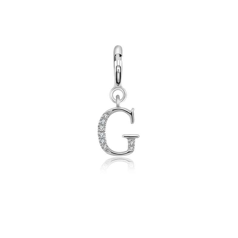 18k Gold Letter "G" Diamond Charms - Genevieve Collection