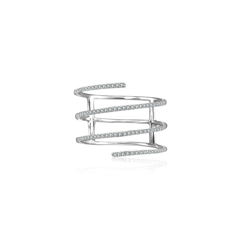 18k Gold Spring Shape Diamond Ring - Genevieve Collection