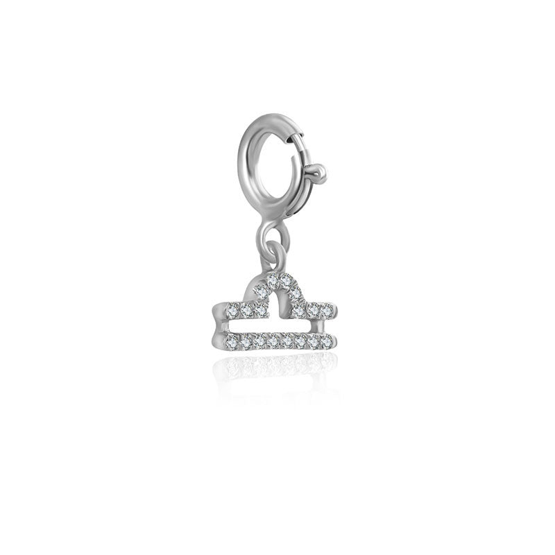 18k Gold Libra Zodiac Sign Diamond Charms - Genevieve Collection