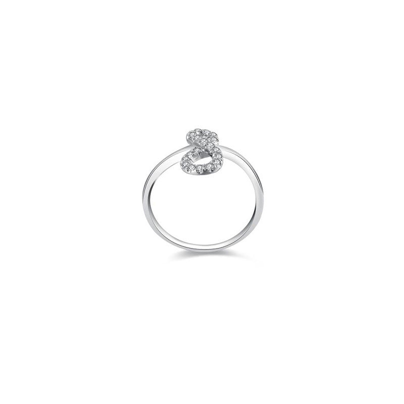 18k Gold Infinity Diamond Ring - Genevieve Collection