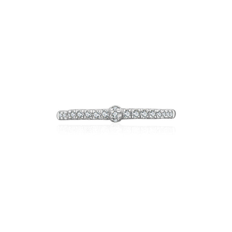 18k Gold Ribbon Diamond Ring - Genevieve Collection