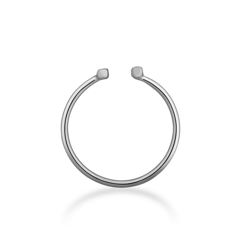 18k Gold Strokes Diamond Midi / Pinky Ring - Genevieve Collection