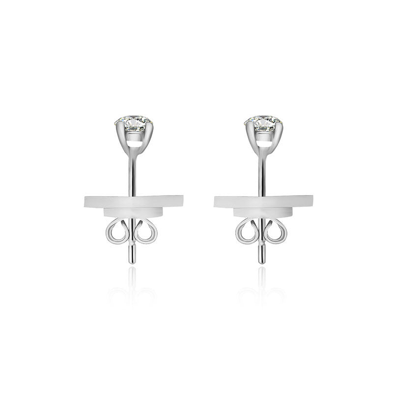 18k Gold Diamond Stud Earring - Genevieve Collection