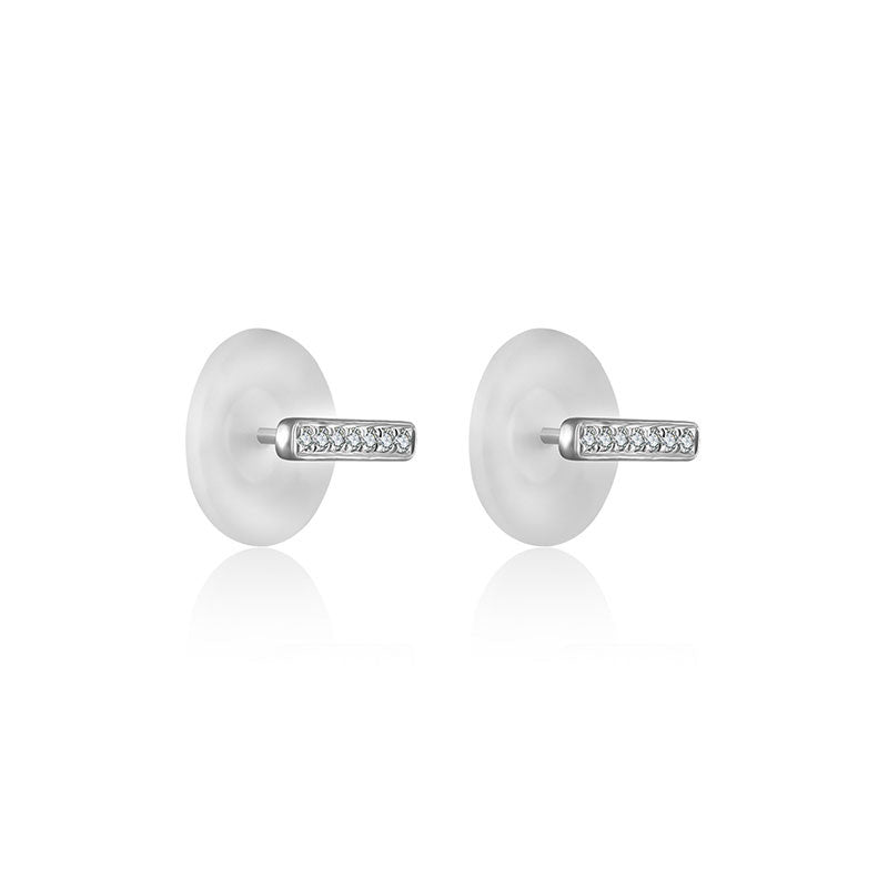 18k Gold Line Shape Diamond Earring - Genevieve Collection