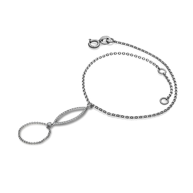 18k Gold Mysterious Eye Hand Bracelet (2 Ways) - Genevieve Collection