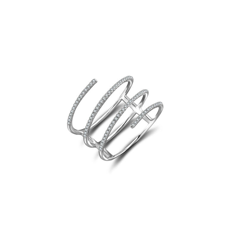 18k Gold Spring Shape Diamond Ring - Genevieve Collection