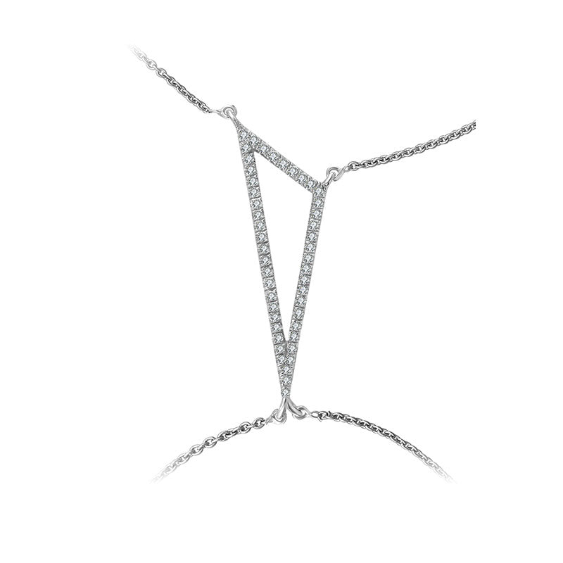 18k Gold Triangle Shape 2 Way Diamond Bracelet - Genevieve Collection