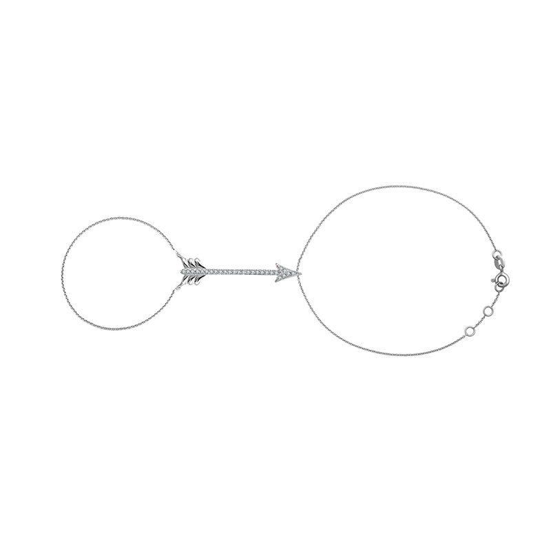18k Gold Arrow Shape 2 Way Diamond Bracelet - Genevieve Collection