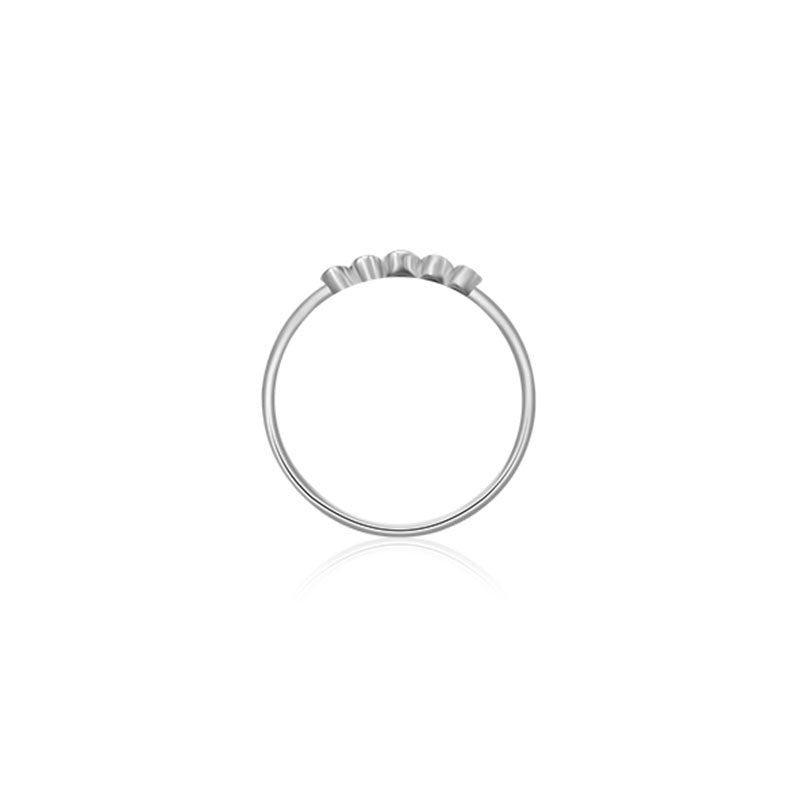 18k Gold Polka Dot Diamond Ring - Genevieve Collection