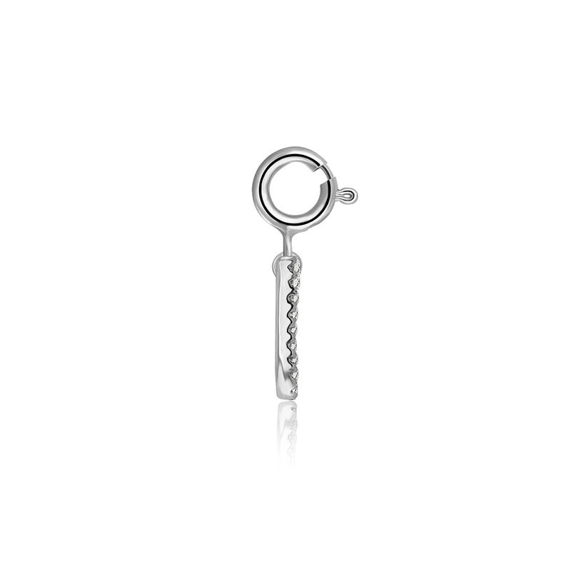 18k Gold Double Eighth Note Sign Diamond Charms - Genevieve Collection