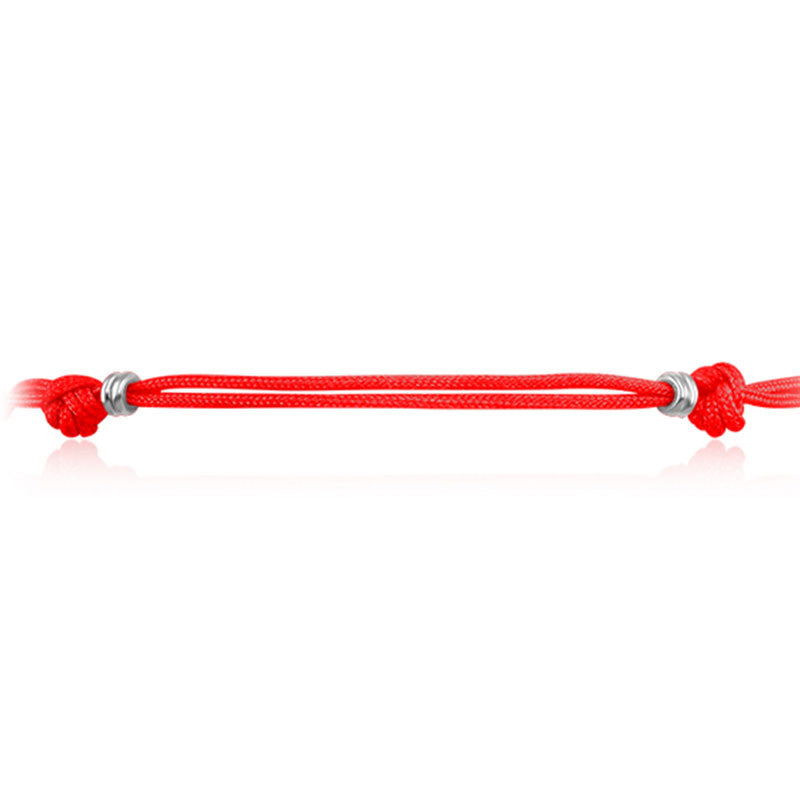 18k Gold Red Tassel Bracelet with Gold Beads - Genevieve Collection