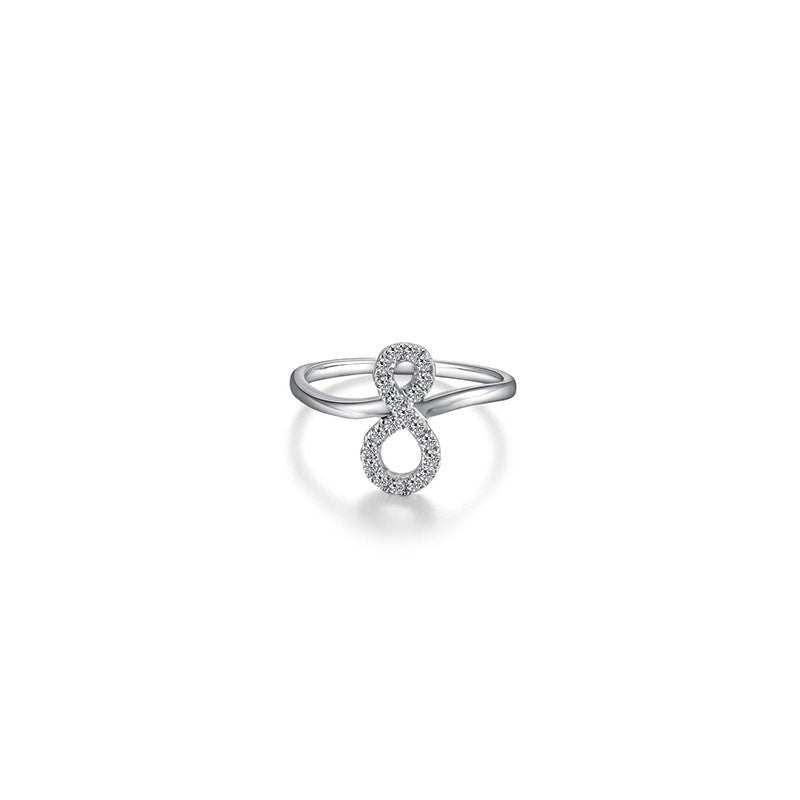18k Gold Infinity Diamond Ring - Genevieve Collection