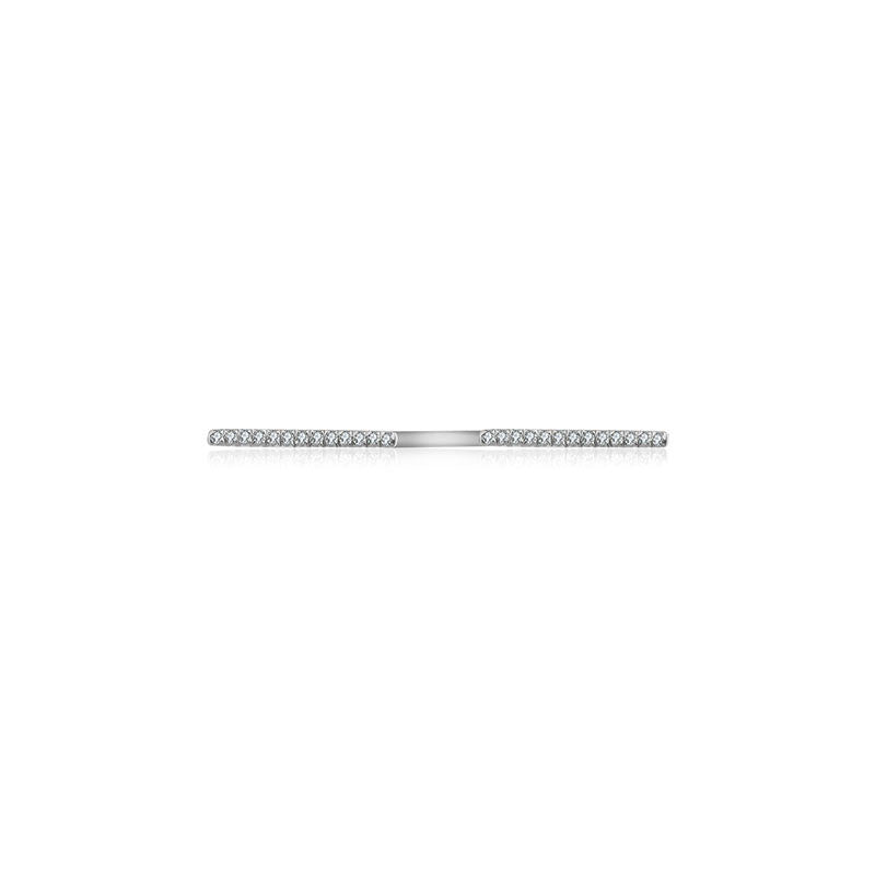 18k Gold Line Diamond Open Ring - Genevieve Collection
