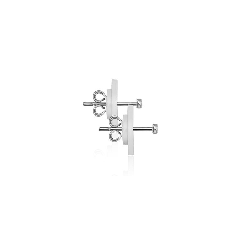 18k Gold Line Shape Diamond Earring - Genevieve Collection