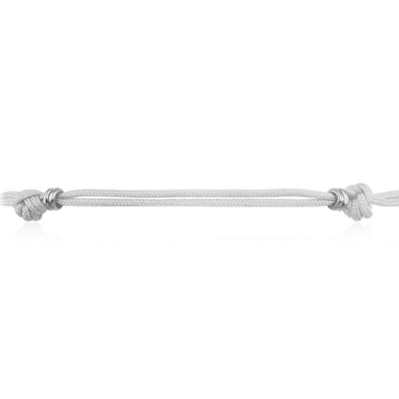 18k Gold White Tassel Bracelet with Gold Beads - Genevieve Collection