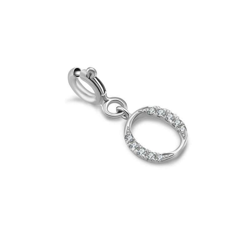 18k Gold Letter "O" Diamond Charms - Genevieve Collection