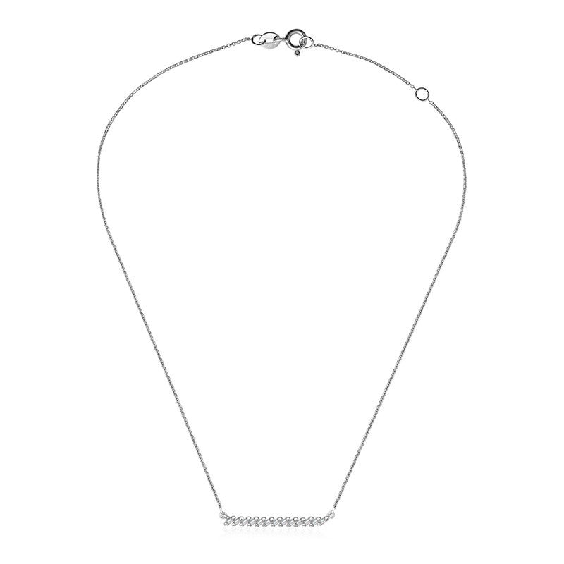 18k Gold Line Diamond Necklace - Genevieve Collection
