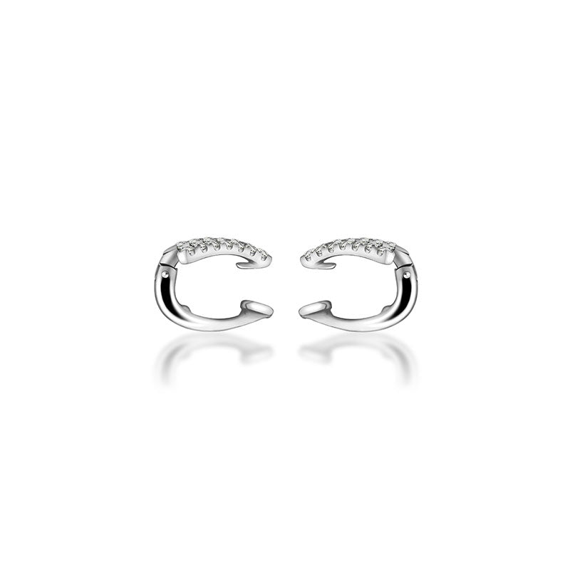 18k Gold Zigzag Diamond Ear Cuff - Genevieve Collection