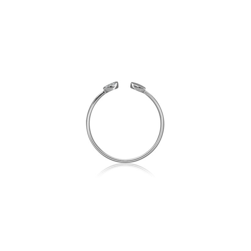 18k Gold Double Round Shape Diamond Ring - Genevieve Collection