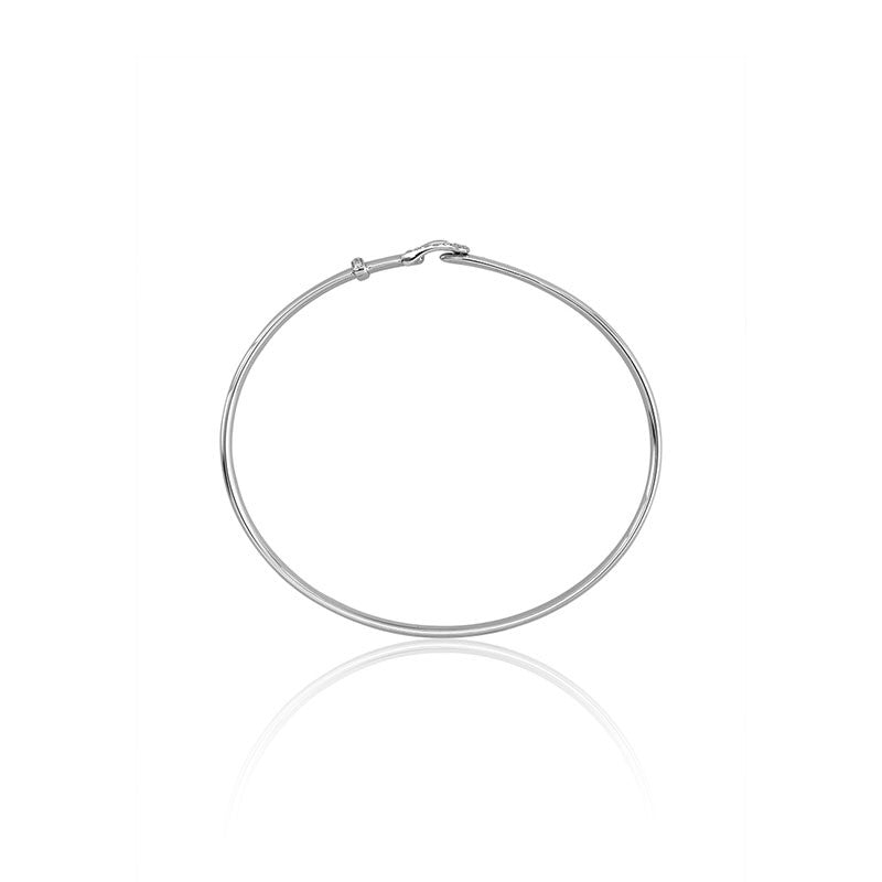 18k Gold Belt Shape Diamond Bangle - Genevieve Collection