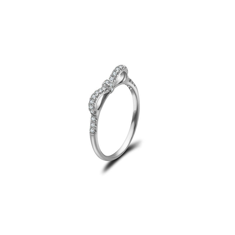 18k Gold Ribbon Diamond Ring - Genevieve Collection