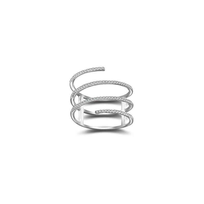 18k Gold Spring Shape Diamond Ring - Genevieve Collection