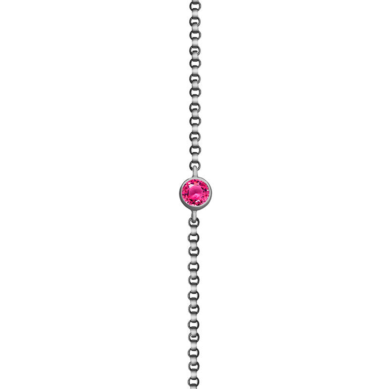 18k Gold October Birthstone Tourmaline Bracelet - Genevieve Collection