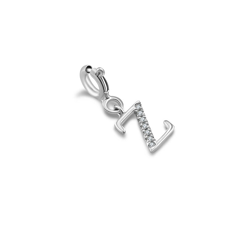 18k Gold Letter "Z" Diamond Charms - Genevieve Collection