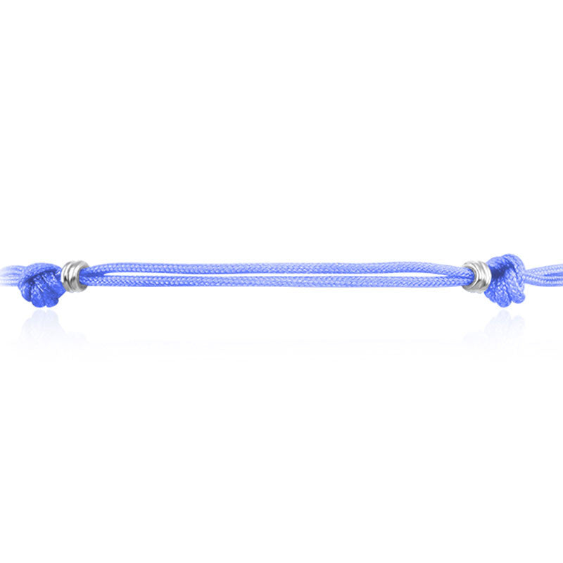 18k Gold Light Blue Tassel Bracelet with Gold Beads - Genevieve Collection