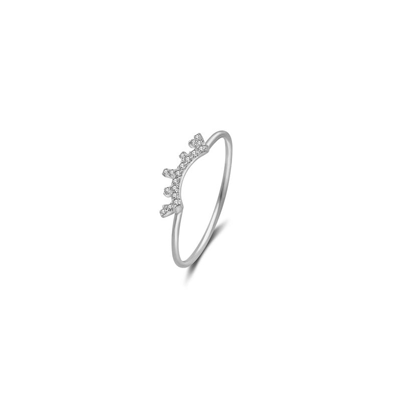 18k Gold Eyelash Shape Diamond Ring - Genevieve Collection