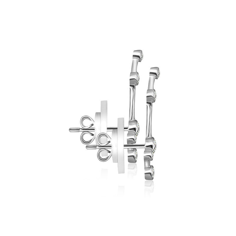 Sagittarius Zodiac Constellation Earring 18k Gold & Diamond - Genevieve Collection
