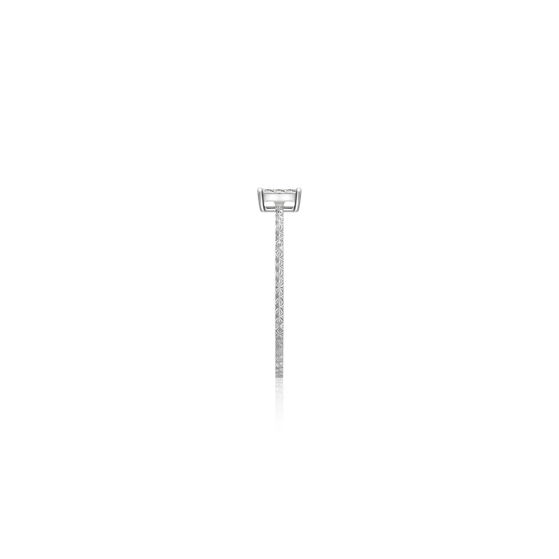 18k Gold Square Shape Diamond Ring - Genevieve Collection