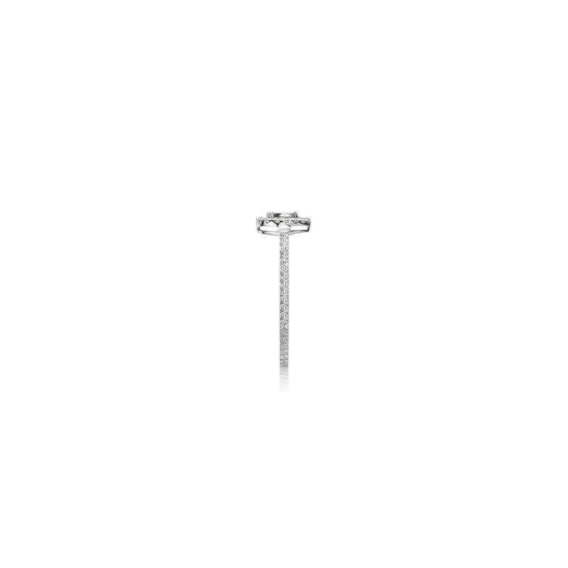 18k Gold Drop Shape Diamond Ring - Genevieve Collection
