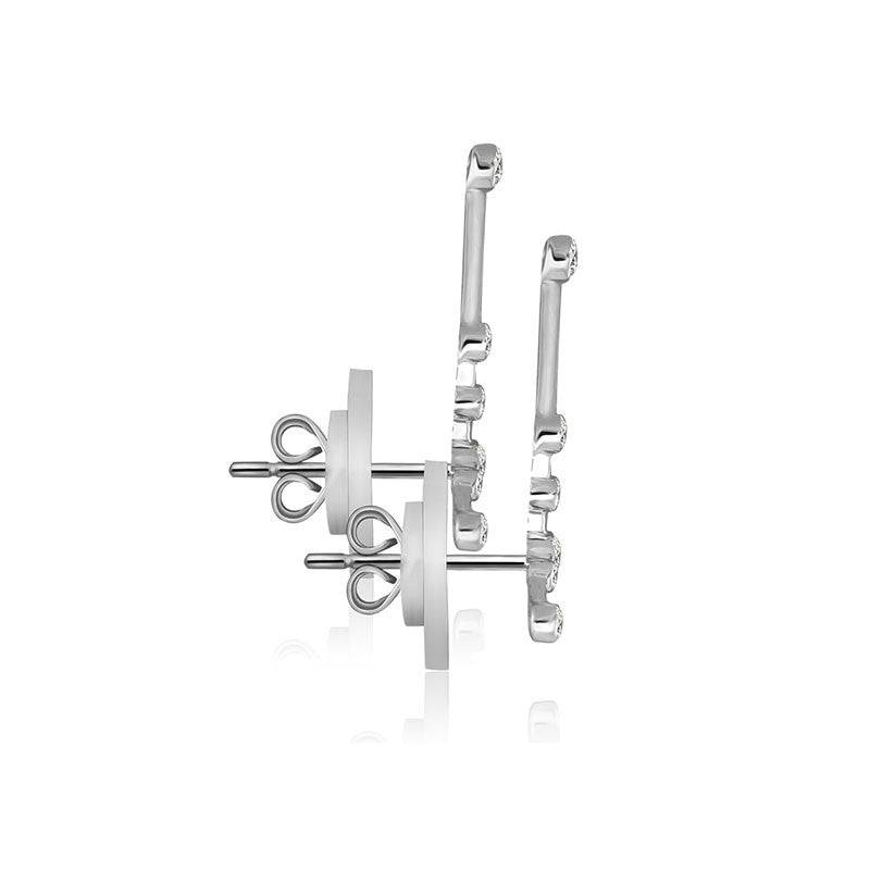 Pisces Zodiac Constellation Earring 18k Gold & Diamond - Genevieve Collection