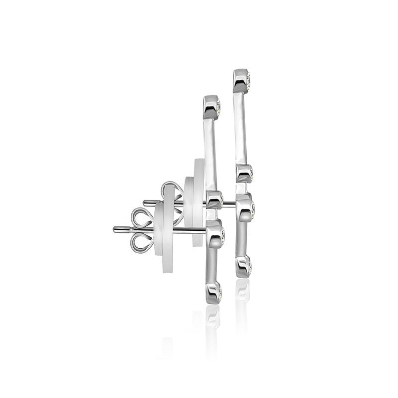 Cancer Zodiac Constellation Earring 18k Gold & Diamond - Genevieve Collection