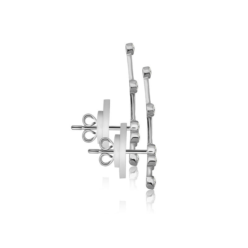 Leo Zodiac Constellation Earring 18k Gold & Diamond - Genevieve Collection