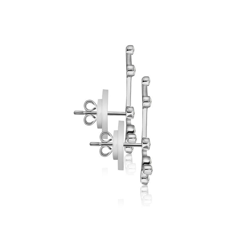 Scorpio Zodiac Constellation Earring 18k Gold & Diamond - Genevieve Collection