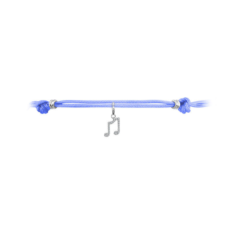 18k Gold Light Blue Tassel Bracelet with Gold Beads - Genevieve Collection