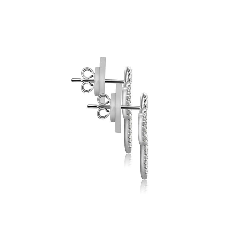 18k Gold Heartbeat Diamond Earring - Genevieve Collection