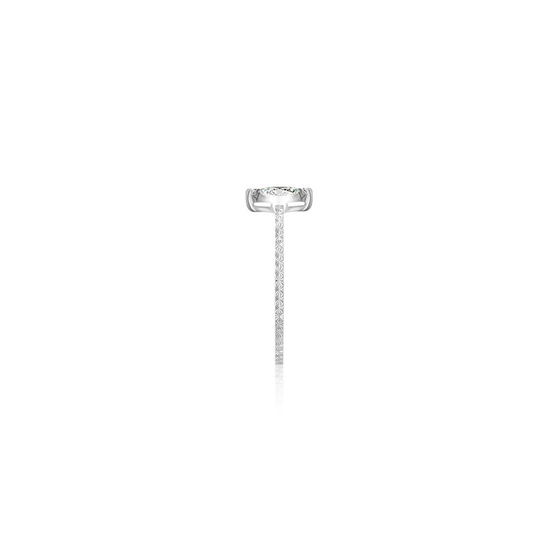 18k Gold Marquise Shape Diamond Ring - Genevieve Collection