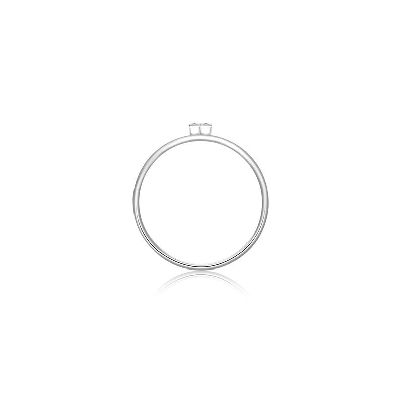 18k Gold Tetris L-Block Diamond Ring - Genevieve Collection