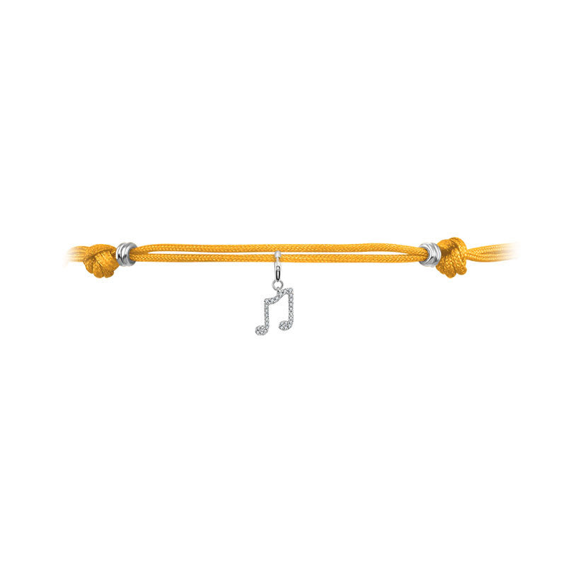18k Gold Yellow Tassel Bracelet with Gold Beads - Genevieve Collection