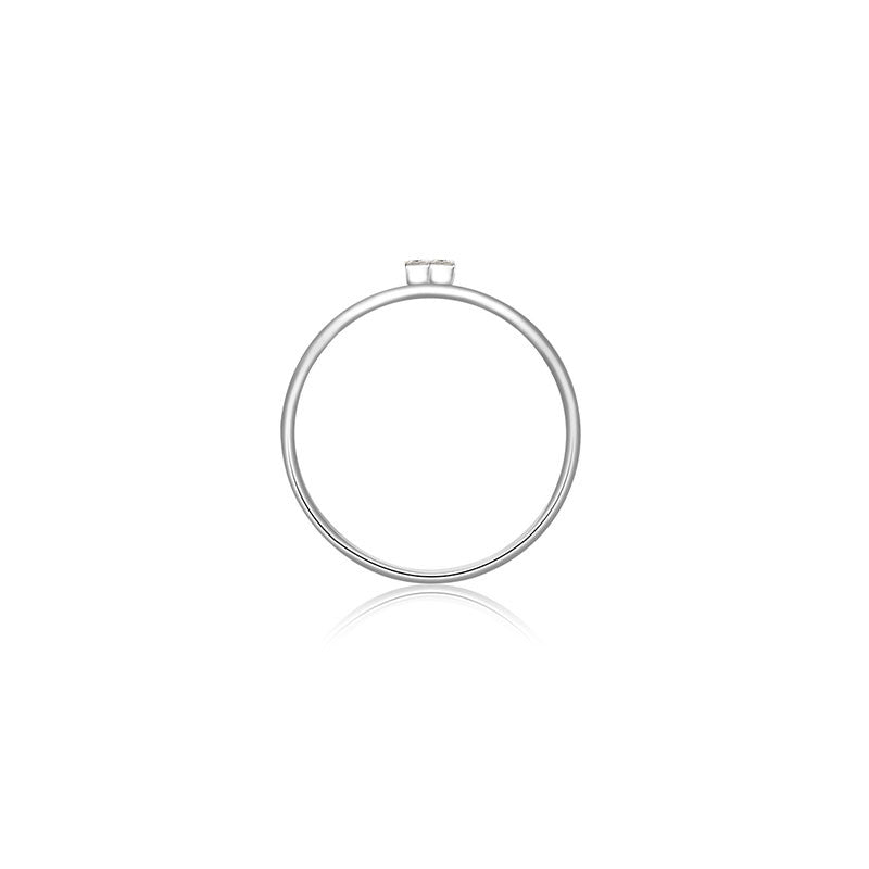 18k Gold Tetris Z-Block Diamond Ring - Genevieve Collection