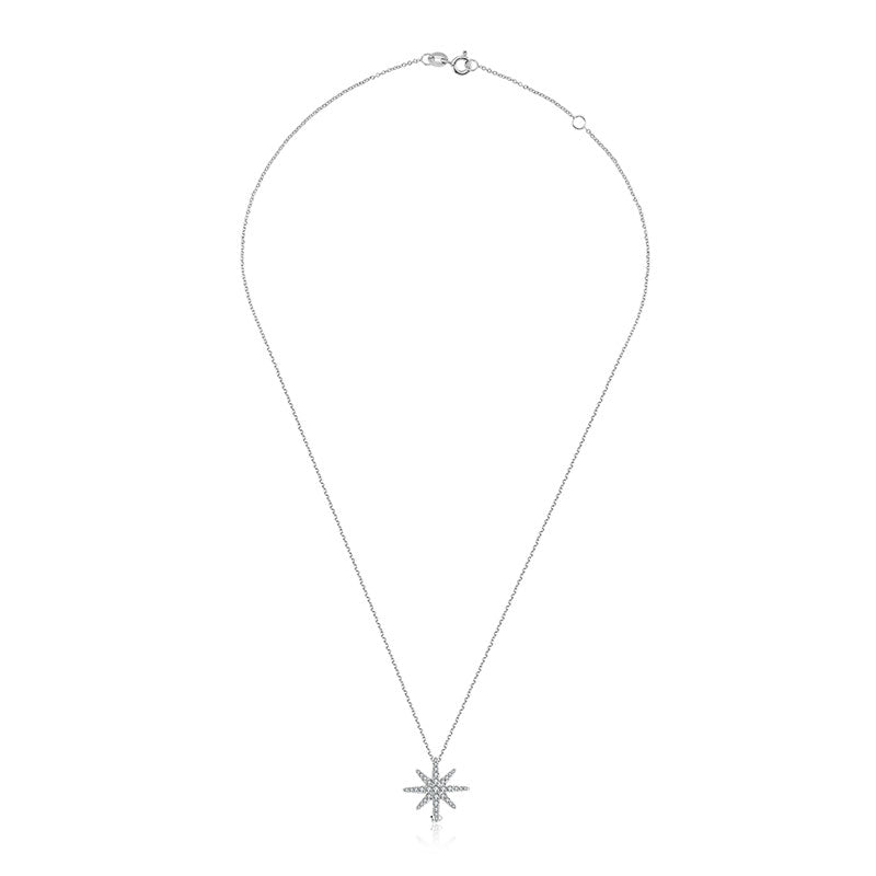 18k Gold 2 ways Star Diamond Necklace - Genevieve Collection