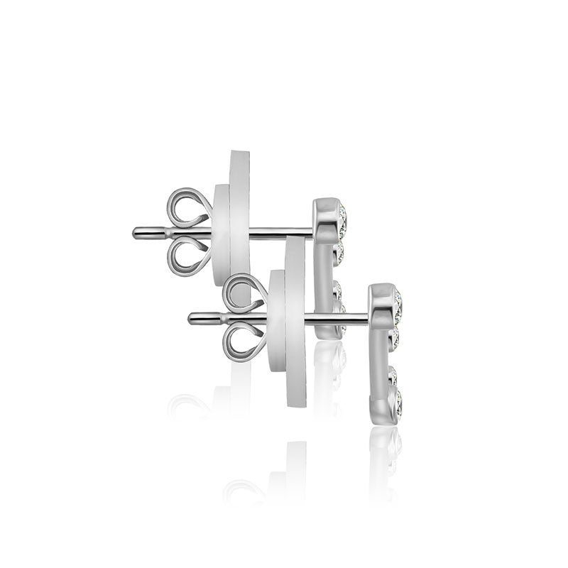 Capricorn Zodiac Constellation Earring 18k Gold & Diamond - Genevieve Collection
