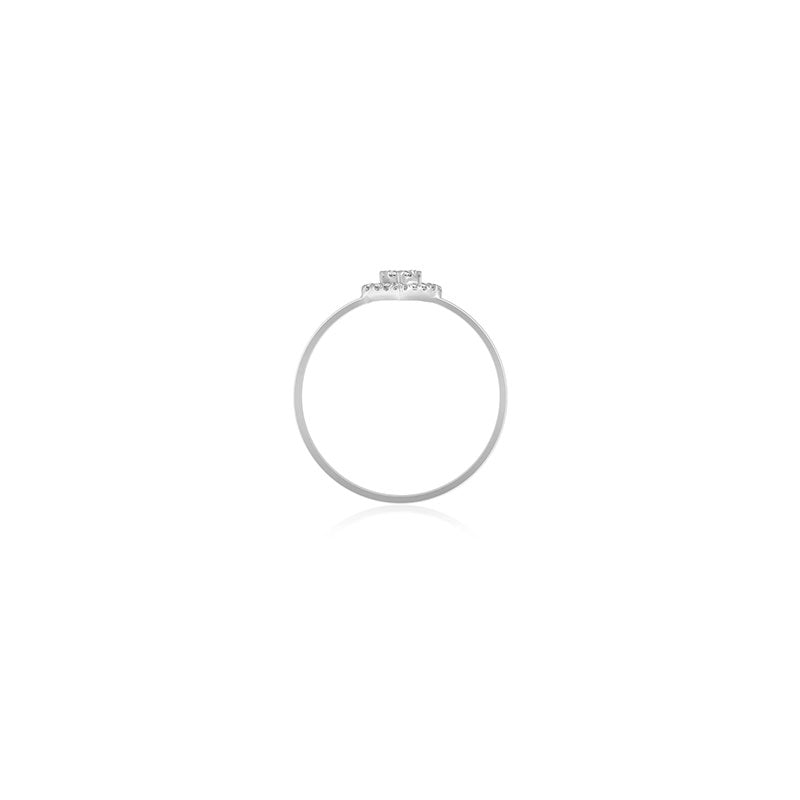 18k Gold Heart Shape Diamond Ring - Genevieve Collection